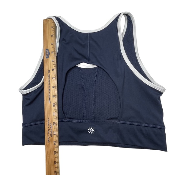 Athleta Movement Navy & White Cutout Back Sports Bra Size XL - Picture 9 of 9